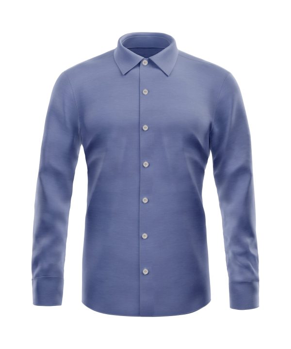 Blue Stretch Dress Shirt 3 Blue Stretch Dress Shirt - Image 2