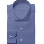 Blue Stretch Dress Shirt 13 blue folded