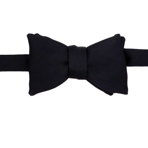 Classic Black Silk Bowtie