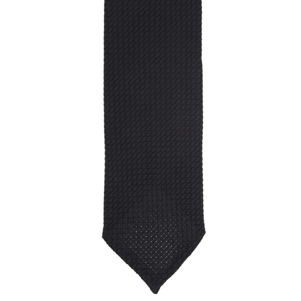 Black Grenadine Neck Tie 5 Black Grenadine Neck Tie - Image 3