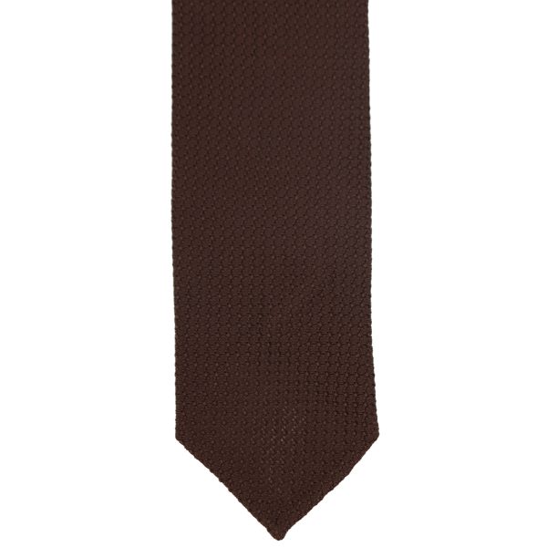 Dark Brown Grenadine Neck Tie - Image 4