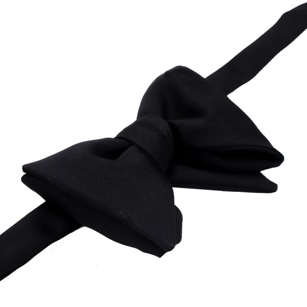 Carbon Black Baraetha Silk Large Butterfly Bow Tie - Image 2