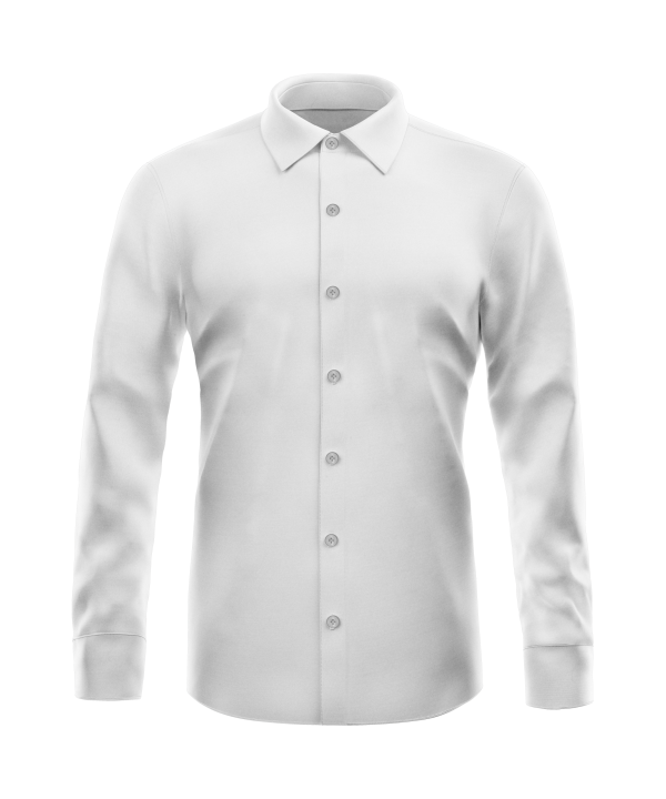 White Stretch Dress Shirt 3 White Stretch Dress Shirt - Image 2