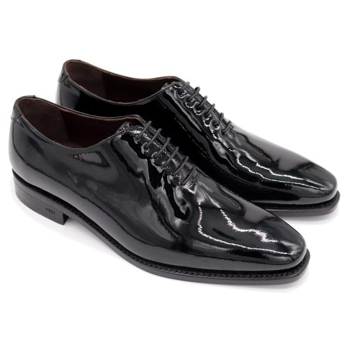 Whole Cut Patent Leather Tuxedo Shoes