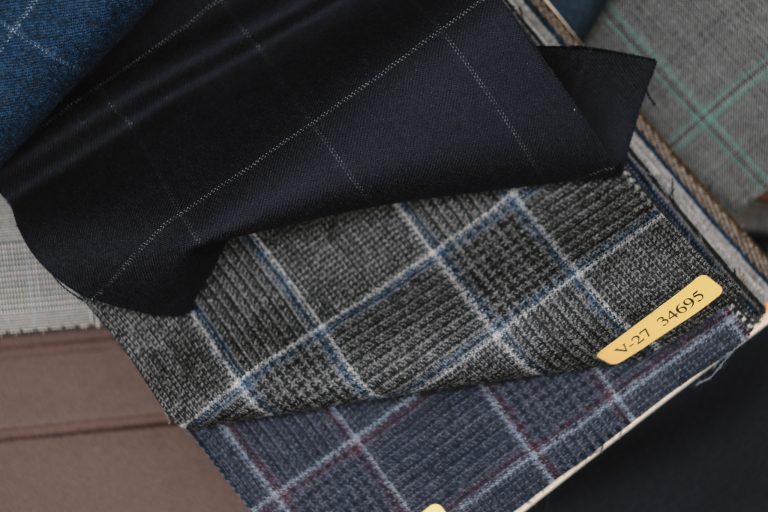 Windowpane and Prince of Wales flannel fabrics for custom suits from Vitale Barberis Canonico's Winter Classics collection.